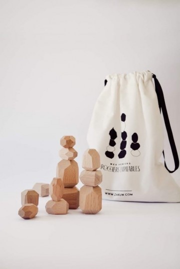 Naturel stapelblokken zakuw