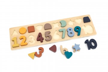 Vormen en nummer puzzel 1